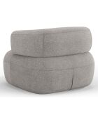 Fauteuil bouclé Aldrin gris clair - 90x88x73 cm