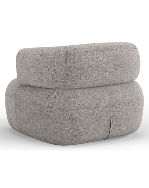 Fauteuil bouclé Aldrin gris clair - 90x88x73 cm
