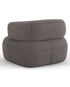 Fauteuil bouclé Aldrin gris - 90x88x73 cm