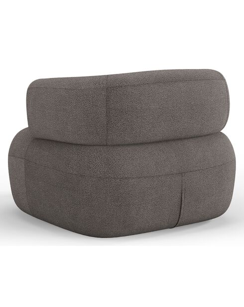 Fauteuil bouclé Aldrin gris - 90x88x73 cm