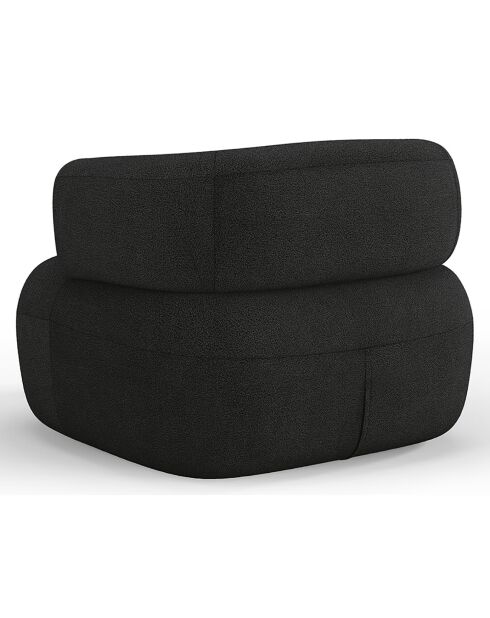 Fauteuil bouclé Aldrin noir - 90x88x73 cm