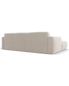 Canapé d'Angle gauche en Velours Lola 4 places beige clair - 250x170x72 cm