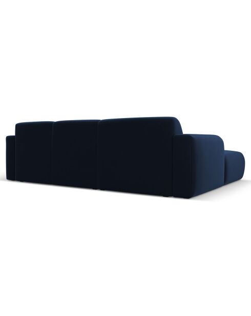 Canapé d'Angle gauche en Velours Lola 4 places bleu roi - 250x170x72 cm