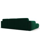 Canapé d'Angle gauche en Velours Lola 4 places vert bouteille - 250x170x72 cm