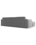 Canapé d'Angle gauche en Velours Lola 4 places gris clair - 250x170x72 cm