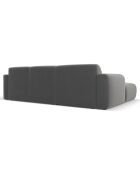 Canapé d'Angle gauche en Velours Lola 4 places ciment - 250x170x72 cm