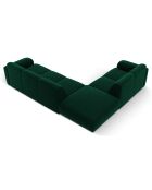 Canapé d'Angle gauche en Velours Lola 6 places vert bouteille - 315x250x72 cm