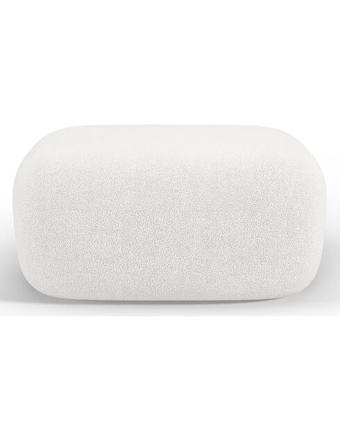 Pouf bouclé Aldrin ivoire - 90x88x40 cm