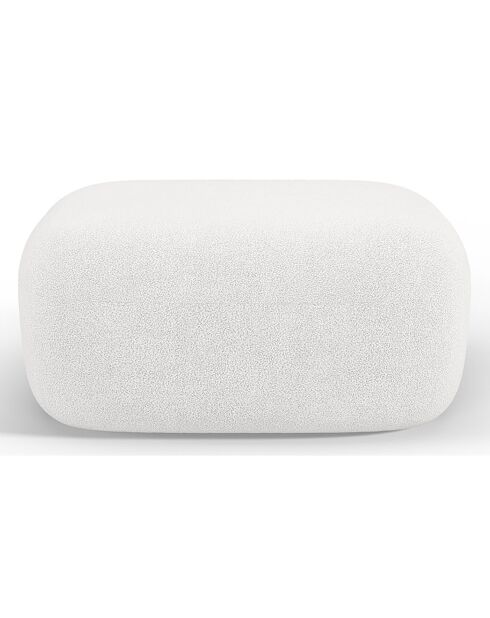 Pouf bouclé Aldrin ivoire - 90x88x40 cm