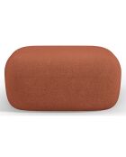 Pouf bouclé Aldrin brique - 90x88x40 cm