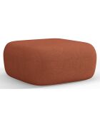 Pouf bouclé Aldrin brique - 90x88x40 cm