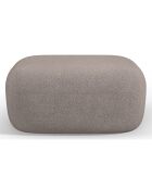 Pouf bouclé Aldrin marron clair - 90x88x40 cm
