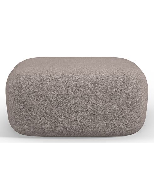 Pouf bouclé Aldrin marron clair - 90x88x40 cm
