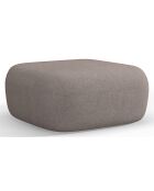 Pouf bouclé Aldrin marron clair - 90x88x40 cm