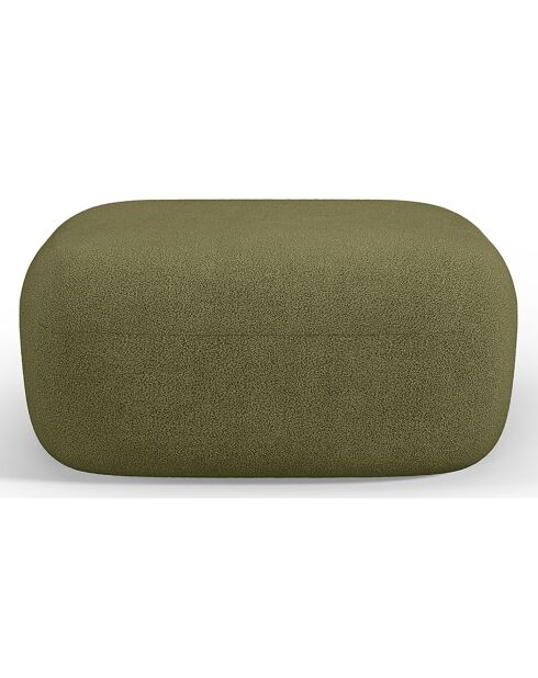 Pouf bouclé Aldrin vert - 90x88x40 cm