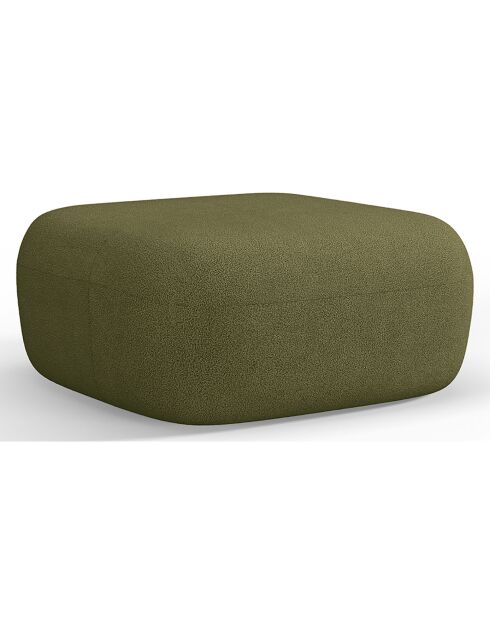 Pouf bouclé Aldrin vert - 90x88x40 cm