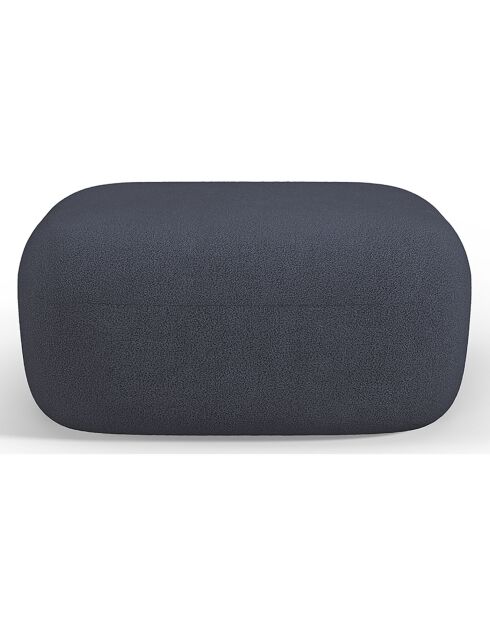 Pouf bouclé Aldrin bleu foncé - 90x88x40 cm