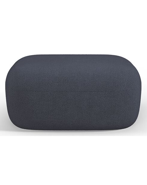 Pouf bouclé Aldrin bleu foncé - 90x88x40 cm