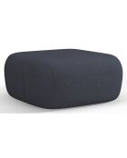 Pouf bouclé Aldrin bleu foncé - 90x88x40 cm