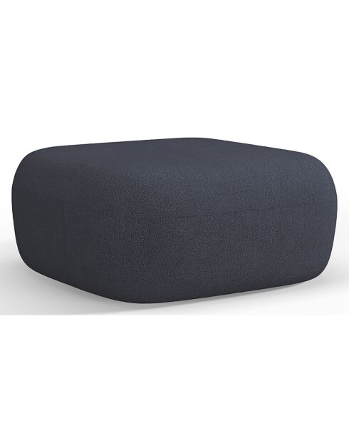 Pouf bouclé Aldrin bleu foncé - 90x88x40 cm