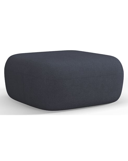 Pouf bouclé Aldrin bleu foncé - 90x88x40 cm