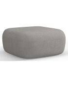 Pouf bouclé Aldrin gris clair - 90x88x40 cm