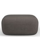 Pouf bouclé Aldrin gris - 90x88x40 cm