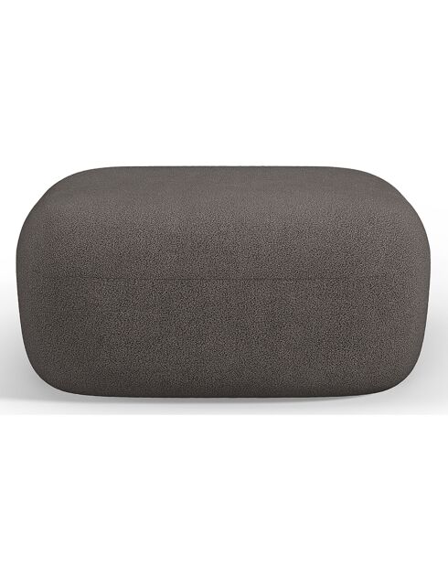 Pouf bouclé Aldrin gris - 90x88x40 cm