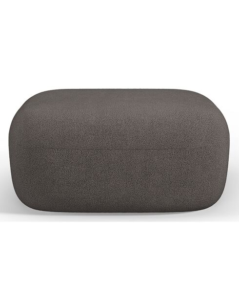 Pouf bouclé Aldrin gris - 90x88x40 cm