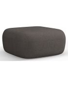 Pouf bouclé Aldrin gris - 90x88x40 cm