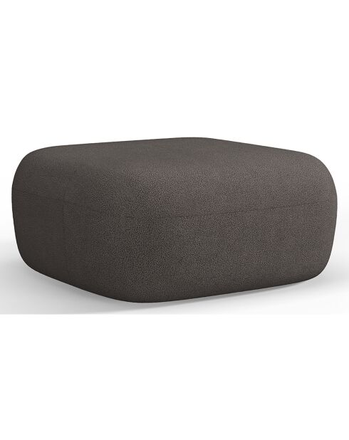 Pouf bouclé Aldrin gris - 90x88x40 cm