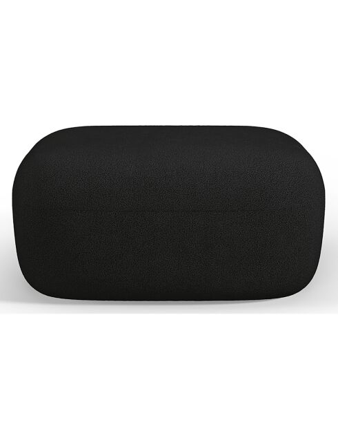 Pouf bouclé Aldrin noir - 90x88x40 cm