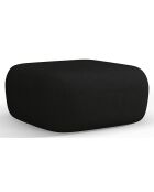 Pouf bouclé Aldrin noir - 90x88x40 cm