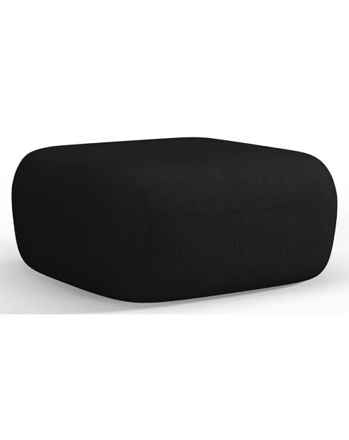 Pouf bouclé Aldrin noir - 90x88x40 cm