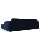 Canapé d'Angle droit en Velours Lola 4 places bleu roi - 250x170x72 cm