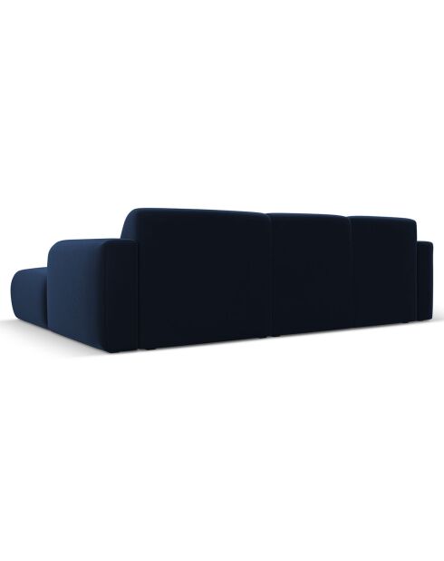 Canapé d'Angle droit en Velours Lola 4 places bleu roi - 250x170x72 cm