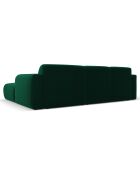 Canapé d'Angle droit en Velours Lola 4 places vert bouteille - 250x170x72 cm