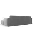 Canapé d'Angle droit en Velours Lola 4 places gris clair - 250x170x72 cm