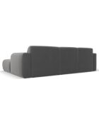 Canapé d'Angle droit en Velours Lola 4 places ciment - 250x170x72 cm