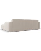 Canapé d'Angle droit en Velours Lola 4 places beige clair - 250x170x72 cm