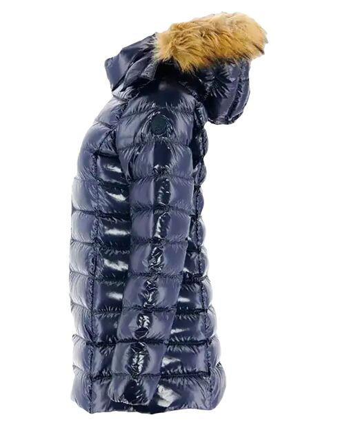 Doudoune à capuche Perle Laque marine