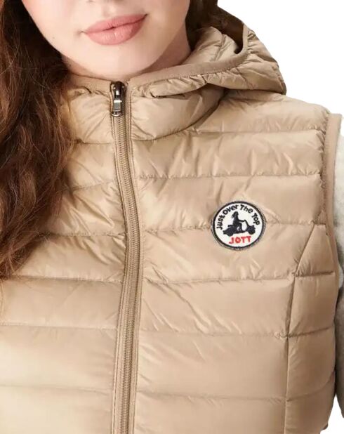 Giacca senza maniche beige Mali Noos