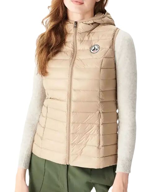 Beige jas zonder mouwen Mali Noos
