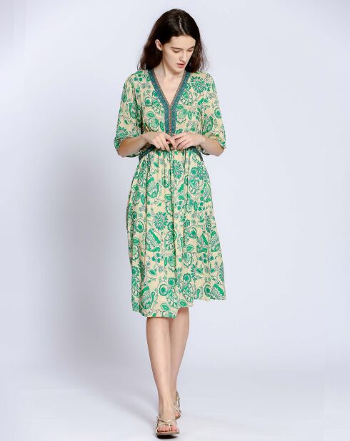 Robe Iris verte