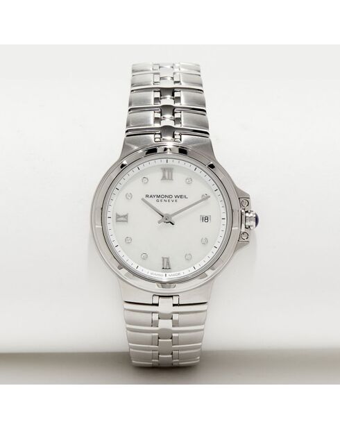 Montre Femme en Acier & Diamants Parsifal argentée
