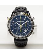 Montre Homme en Cuir Freelancer Chronographe noire