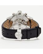 Montre Homme en Cuir Freelancer Chronographe noire