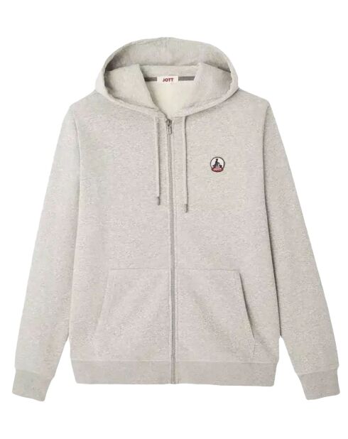 Sweat à capuche Zipper Mexico gris chiné