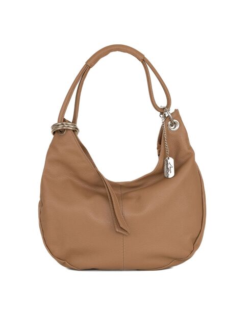 Alba Schultertasche aus cognacfarbenem Leder - 38x34x10 cm