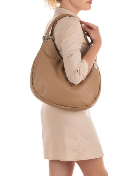 Alba Schultertasche aus cognacfarbenem Leder - 38x34x10 cm